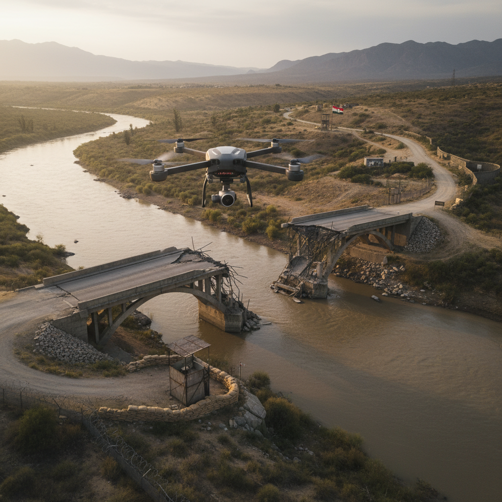 Drone Explosions Tear Down Russian Bridges Near Ukraine Border