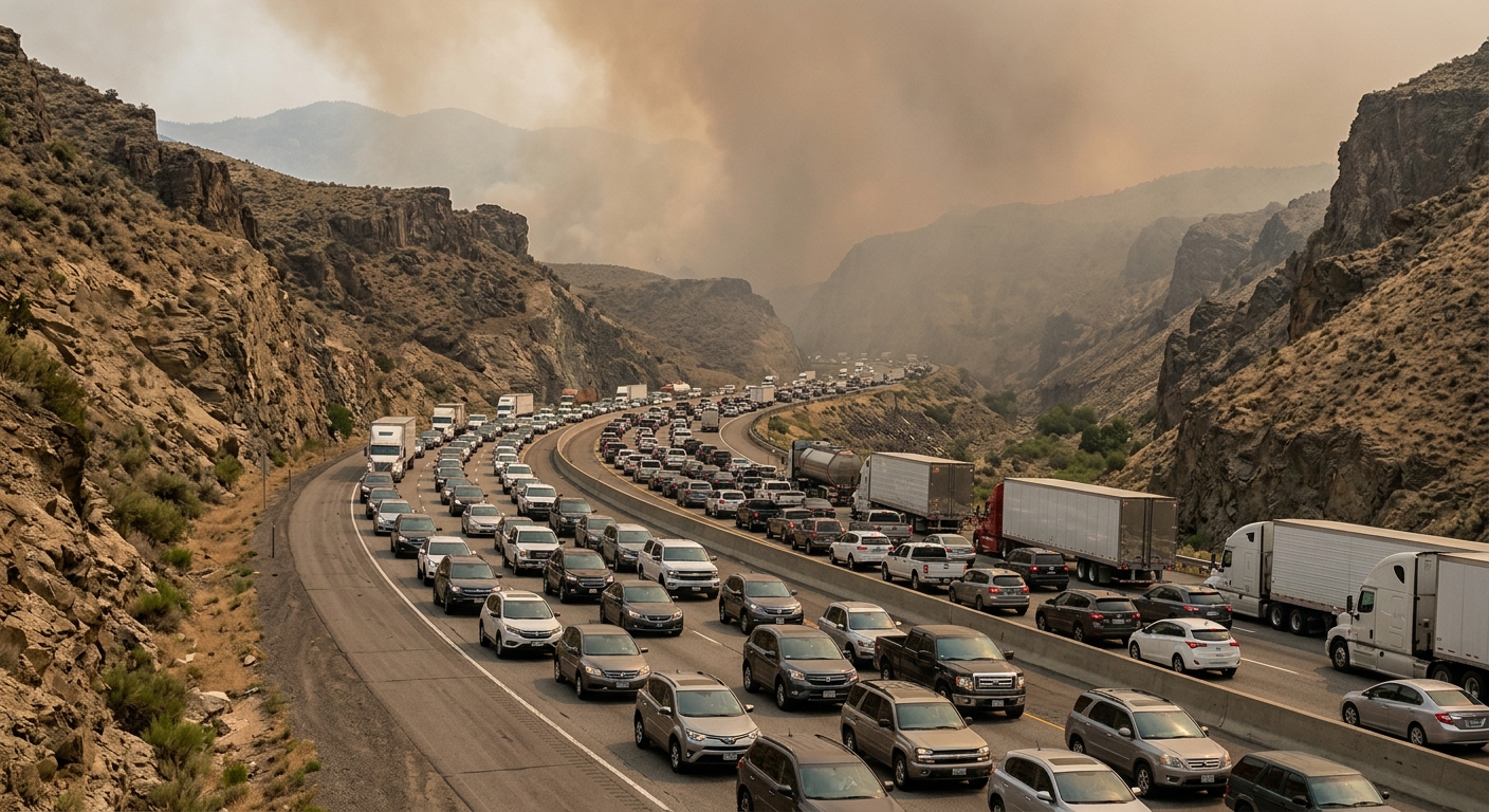 Motorcycle Crash on I-84 in Utah Claims Life Amid Broad Fire Traffic Disruptions